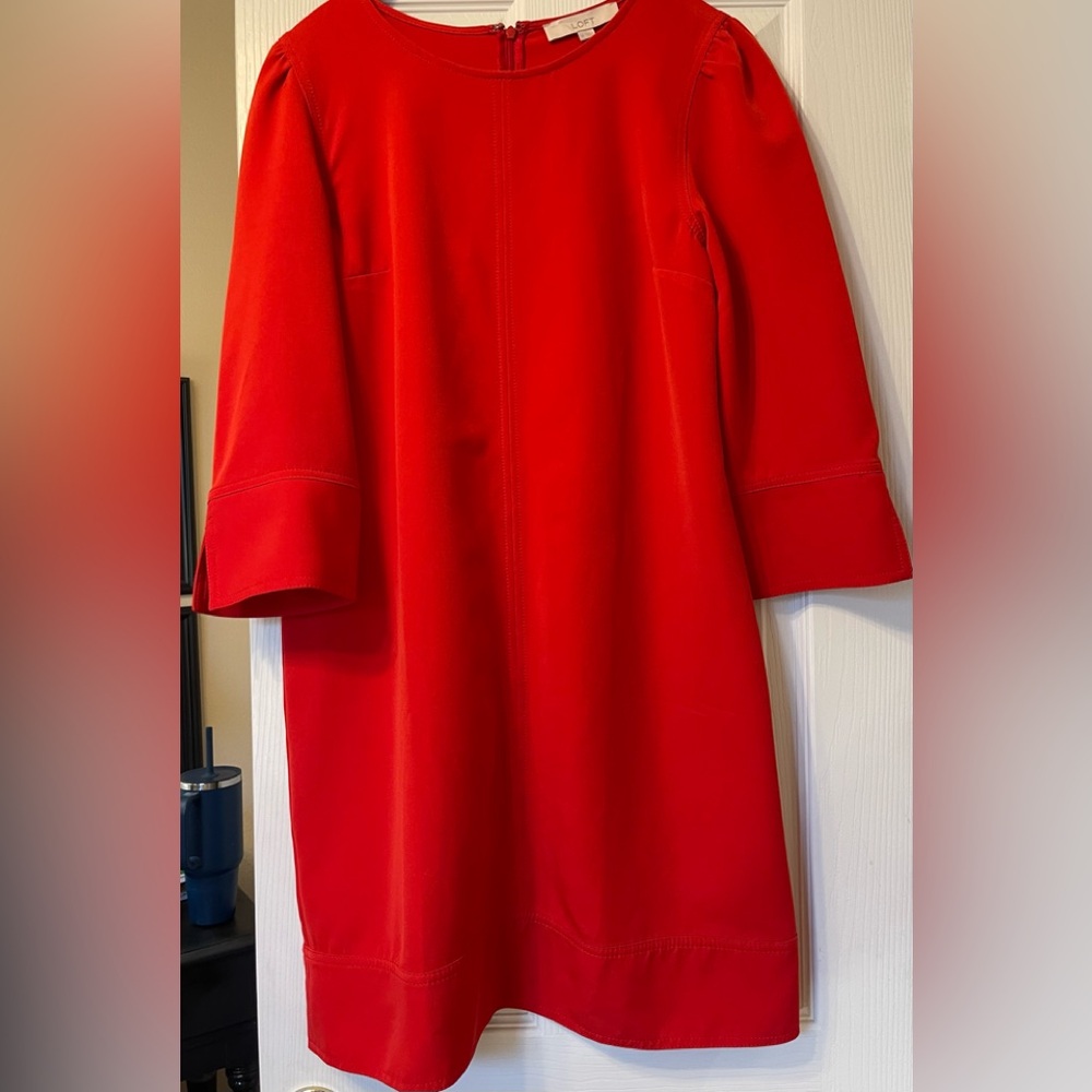 LOFT Vibrant Red Dress size 10
